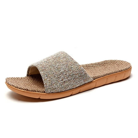 Wavsuf Fuzzy Slippers for Women Casual Summer Anti-slip Indoor Linen Home Beige Slippers Size 38
Wavsuf Fuzzy Slippers for Women Casual Summer Anti-slip Indoor Linen Home Beige Slippers Size 38