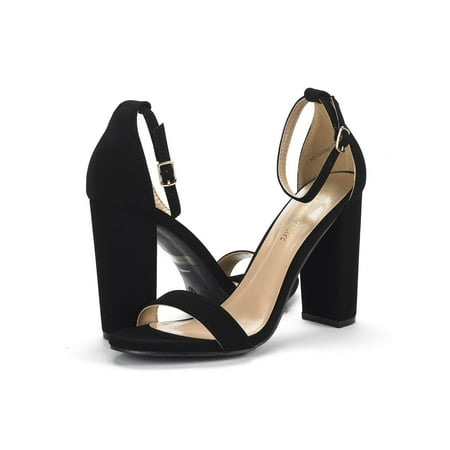 Women‘s Hi-Chunks Black Nubuck High Heel Pump Sandals Women‘s Footwear