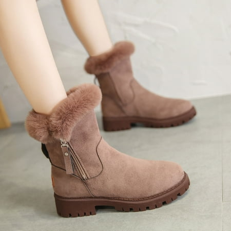 YOTAMI Women s Shoe Shoes Fashion Minimalistic Solid Color Zipper Plush Warm Thick Heel Short Boots Home Khaki 7
YOTAMI Women s Shoe Shoes Fashion Minimalistic Solid Color Zipper Plush Warm Thick Heel Short Boots Home Khaki 7