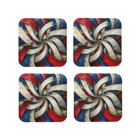 Coasters Set of 4 - Blue Red Abstract Fractal Drink Coasters for Tabletop Protection Leather Coasters for Living Room Decor and Housewarming Gift Square
Coasters Set of 4 - Blue Red Abstract Fractal Drink Coasters for Tabletop Protection Leather Coasters for Living Room Decor and Housewarming Gift Square