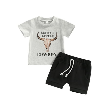 Xkwyshop Kids Baby Boys 2Pcs Summer Outfits Short Sleeve Cow Letter Print T-Shirt Knot Front Shorts Set Gray 2-3 Years
Xkwyshop Kids Baby Boys 2Pcs Summer Outfits Short Sleeve Cow Letter Print T-Shirt Knot Front Shorts Set Gray 2-3 Years