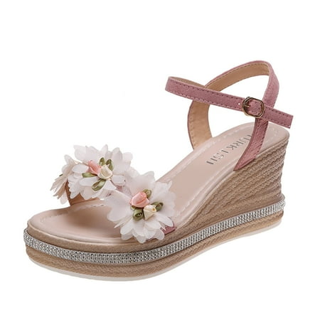 Fashion Spring And Summer Women Sandals Thick Sole Wedge Heel Flower Buckle Casual Style Pu sandals for Women Pink
Fashion Spring And Summer Women Sandals Thick Sole Wedge Heel Flower Buckle Casual Style Pu sandals for Women Pink