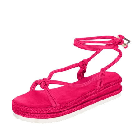 Wmkox8yii Women Thick Soled Muffin Rope Woven Shoes Cross-border Round Head Beach Sandals
Wmkox8yii Women Thick Soled Muffin Rope Woven Shoes Cross-border Round Head Beach Sandals