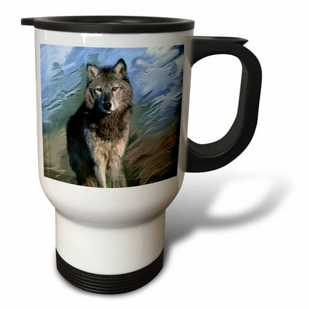 Wolf 14oz Stainless Steel Travel Mug tm-3938-1