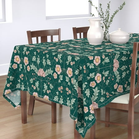 Cotton Sateen Tablecloth 70 x 144 - Vintage Floral Teal Art Deco Leaf Climbing Vines Nature Nouveau Print Custom Table Linens by Spoonflower
Cotton Sateen Tablecloth 70 x 144 - Vintage Floral Teal Art Deco Leaf Climbing Vines Nature Nouveau Print Custom Table Linens by Spoonflower