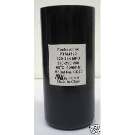 Packard PTMJ320 Motor Start Capacitor. 320-384 MFD UF / 220-250 VAC
