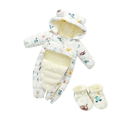 Baby Boys Girls Cute Cartoon Hooded Snow Wear Jumpsuit Outwear Snowsuit Warm Romper Coat With Shoes Set Clothes
Baby Boys Girls Cute Cartoon Hooded Snow Wear Jumpsuit Outwear Snowsuit Warm Romper Coat With Shoes Set Clothes