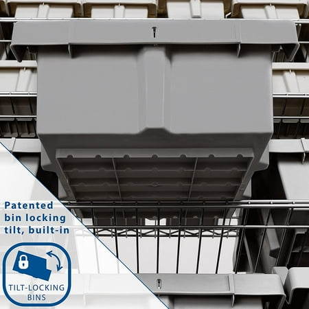 GAHACONNIE Heavy Duty NSF Bin Solid Steel Wire Shelving Storage Unit Patented Organizer for Garage Warehouse Office Restaurant Classroom Kitchen Gray Includes 12 Bins
GAHACONNIE Heavy Duty NSF Bin Solid Steel Wire Shelving Storage Unit Patented Organizer for Garage Warehouse Office Restaurant Classroom Kitchen Gray Includes 12 Bins