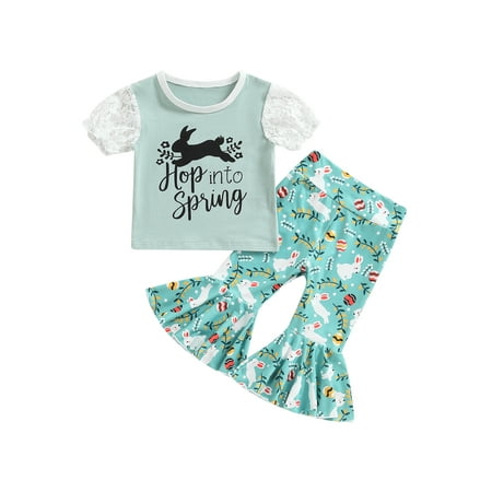 Ma&Baby Infant Kids Baby Girls Easter Outfit Sets Lace Sleeve Letter Print Tops + Rabbit Print Flared Pants
Ma&Baby Infant Kids Baby Girls Easter Outfit Sets Lace Sleeve Letter Print Tops + Rabbit Print Flared Pants