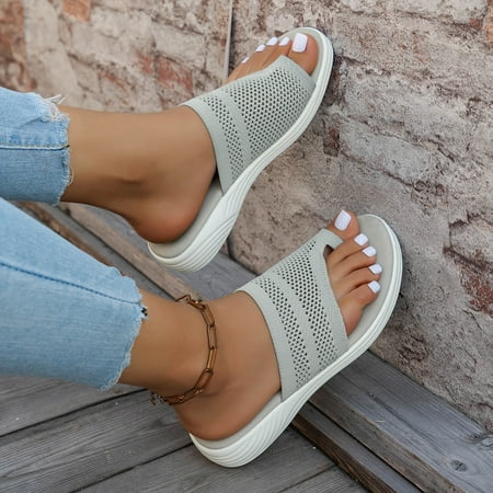 YOUSNH Women Sandals Fashionable New Pattern Set Toe Breathable and Comfortable Wedge Lightweight Summer Slippers Sandals for Women Grey 8(40)
YOUSNH Women Sandals Fashionable New Pattern Set Toe Breathable and Comfortable Wedge Lightweight Summer Slippers Sandals for Women Grey 8(40)