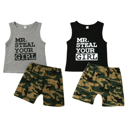 Kids Baby Boy Camo Outfits Sleeveless Vest Tops+Shorts Pants Summer Clothes 0-24M
Kids Baby Boy Camo Outfits Sleeveless Vest Tops+Shorts Pants Summer Clothes 0-24M