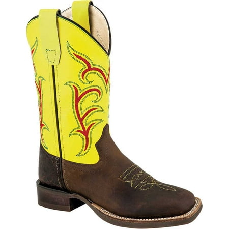 Old West Youth s Broad Square Round Toe Boots