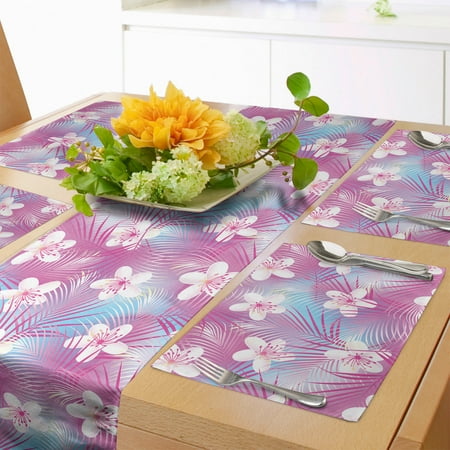 Nature Table Runner & Placemats Floral Theme Botanical Motifs Frangipani Hibiscus Flowers Demonstration Set for Dining Table Decor Placemat 4 pcs + Runner 16 x90 Hot Pink and White by Ambesonne
Nature Table Runner & Placemats Floral Theme Botanical Motifs Frangipani Hibiscus Flowers Demonstration Set for Dining Table Decor Placemat 4 pcs + Runner 16 x90 Hot Pink and White by Ambesonne