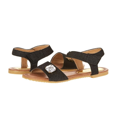 Victoria K Women s Rhinestone Embellished Denim Fashion Sandal