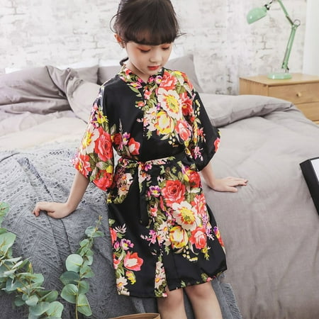 Kids Girls Print Bathrobe Thin Breathable Satin Smooth Night-robe with Belt for Summer New
Kids Girls Print Bathrobe Thin Breathable Satin Smooth Night-robe with Belt for Summer New