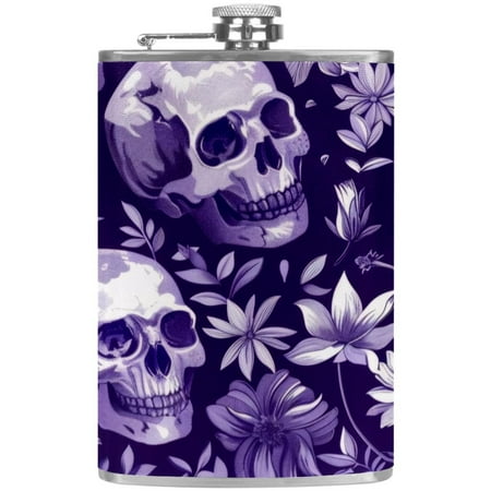 josid Skull Pattern 3.6x6in Stainless Steel Small Flask Leak-Proof Stainless Steel Construction Wrapped in Premium Two-Layer Leather Nano-Printed Design 227ml Capacity
josid Skull Pattern 3.6x6in Stainless Steel Small Flask Leak-Proof Stainless Steel Construction Wrapped in Premium Two-Layer Leather Nano-Printed Design 227ml Capacity