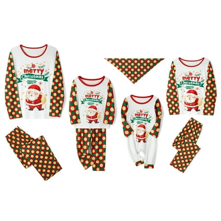 Family Christmas Matching Pajamas Set Adult Kids Baby Dog Holiday Xmas Sleepwear Pjs Outfits