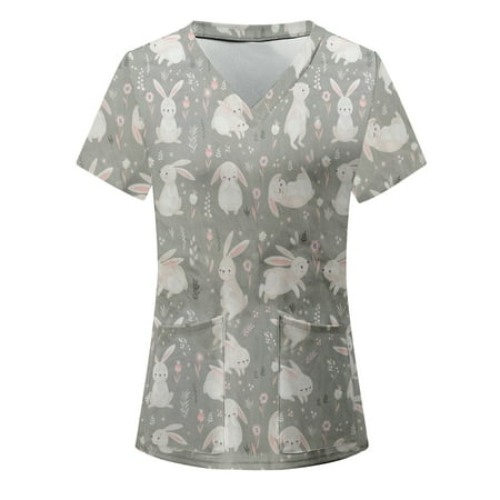 Easter Pattern Printed Working Uniform Lady Sleeve Working Women V Neck Blouse Short Tops Women s Blouse Scrubs Top Working Uniform Nurses
Easter Pattern Printed Working Uniform Lady Sleeve Working Women V Neck Blouse Short Tops Women s Blouse Scrubs Top Working Uniform Nurses