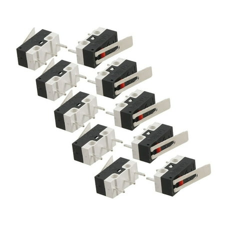 10 Pcs AC 1A 125V 3Pin SPDT Limit Micro Switch Long Hinge Lever