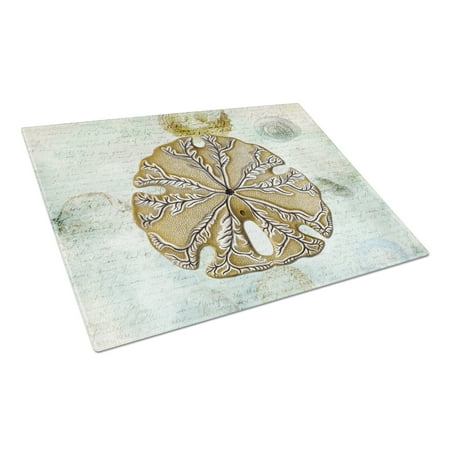 Caroline s Treasures Sand Dollar Glass Cutting Board Large