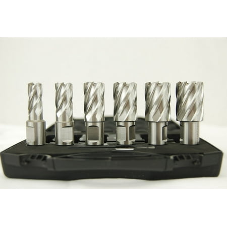 Annular Cutter Set - 6 Piece Broach Set w/ Centering Pin BR Magnetic Drill HSS