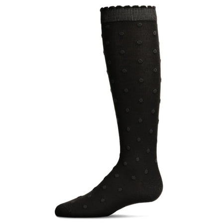 MeMoi Cotton Blend Swiss Dot Knee High Socks - Girls - Female