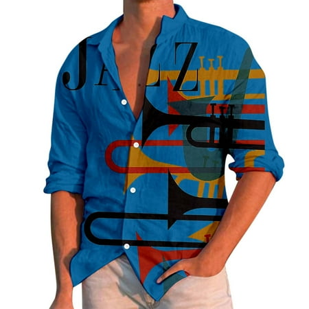 LBECLEY Mens Short Sleeve Dress Shirts Male Casual Music Print Plus Size Shirt Long Sleeve Turn Collar Shirt Long Sleeve Scrub Top Blue Xxl
LBECLEY Mens Short Sleeve Dress Shirts Male Casual Music Print Plus Size Shirt Long Sleeve Turn Collar Shirt Long Sleeve Scrub Top Blue Xxl