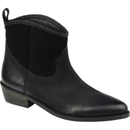 Women s Journee Collection Carmela Ankle Bootie Black Leather 8.5 M