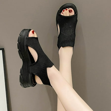 Aayomet Women Shoes Casual Women Fish Mouth Sandals Wedge Platform Platform Sandals Boho Sandals Summer Fashion Beach Sandals Black 40
Aayomet Women Shoes Casual Women Fish Mouth Sandals Wedge Platform Platform Sandals Boho Sandals Summer Fashion Beach Sandals Black 40