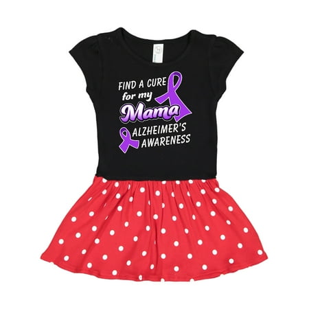 Inktastic Alzheimer s Awareness Find a Cure for my Mama Gift Toddler Girl Dress