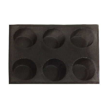 6 Cavity Round Silicone Mold Non-Stick Breathable Fondant Baking Mold Tray for Cupcake Muffin Cornbread (Black)
6 Cavity Round Silicone Mold Non-Stick Breathable Fondant Baking Mold Tray for Cupcake Muffin Cornbread (Black)