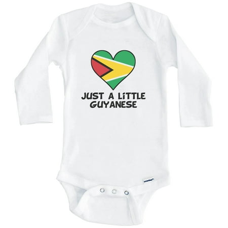 Just A Little Guyanese Baby Bodysuit - Funny Guyana Flag Baby Bodysuit (Long Sleeve) 0-3 Months White
Just A Little Guyanese Baby Bodysuit - Funny Guyana Flag Baby Bodysuit (Long Sleeve) 0-3 Months White