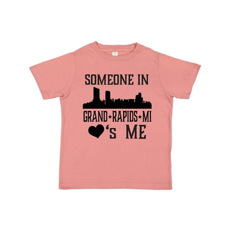 Inktastic Grand Rapids Michigan Someone Loves Me Gift Toddler Boy or Toddler Girl T-Shirt