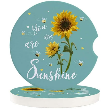 ZHANZZK Yellow Sunflower and Bee Green Set of 6 Car Coaster for Drinks Absorbent Ceramic Stone Coasters Cup Mat with Cork Base for Home Kitchen Room Coffee Table Bar Decor
ZHANZZK Yellow Sunflower and Bee Green Set of 6 Car Coaster for Drinks Absorbent Ceramic Stone Coasters Cup Mat with Cork Base for Home Kitchen Room Coffee Table Bar Decor