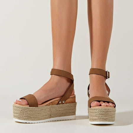 Aayomet Sandals for Women Dressy Summer Sandals For Women Ladies Fashion Solid Wedges Casual Roman Shoes Sandals Brown 6.5
Aayomet Sandals for Women Dressy Summer Sandals For Women Ladies Fashion Solid Wedges Casual Roman Shoes Sandals Brown 6.5
