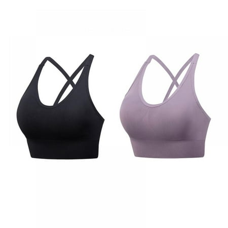Running Sports Bras for Women High Impact Support - Double Shoulder Strap Beauty Back Yoga Exercise Quick DryIng Fitness Underwear(2-Packs)
Running Sports Bras for Women High Impact Support - Double Shoulder Strap Beauty Back Yoga Exercise Quick DryIng Fitness Underwear(2-Packs)