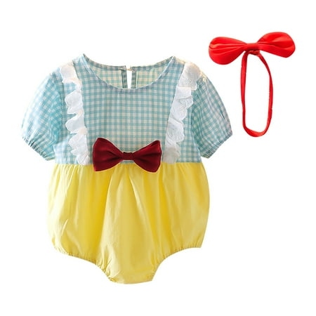 Rovga Kids Girls Baby Toddler Bodysuits Summer Girl Fashion Cute Super Cute Short Sleeved Fart Covered Clothes To Go Out And Climb Clothes
Rovga Kids Girls Baby Toddler Bodysuits Summer Girl Fashion Cute Super Cute Short Sleeved Fart Covered Clothes To Go Out And Climb Clothes