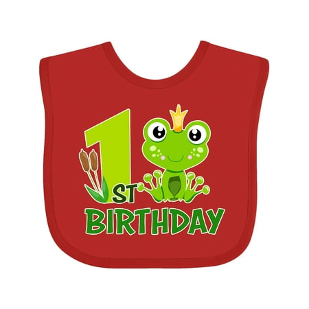 Inktastic 1st Birthday Prince Frog Gift Baby Boy Bib