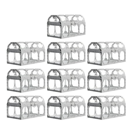 10pcs Plastic Candy Box Treasure Chest Shape Sugar Containers Holder Gift Storage Case Party Supplies (Silver)
10pcs Plastic Candy Box Treasure Chest Shape Sugar Containers Holder Gift Storage Case Party Supplies (Silver)