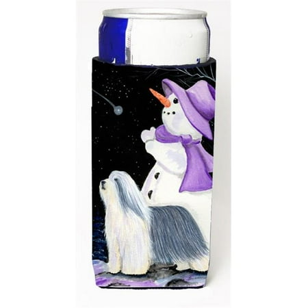 Snowman With Bearded Collie Michelob Ultra s For Slim Cans - 12 oz. 
Snowman With Bearded Collie Michelob Ultra s For Slim Cans - 12 oz.