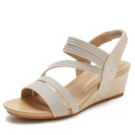 Bohemian Wedge Sandals For Women Wedges Elastic Strap Cutout Platform Sandals Comfy Walking Beach Sandal
Bohemian Wedge Sandals For Women Wedges Elastic Strap Cutout Platform Sandals Comfy Walking Beach Sandal