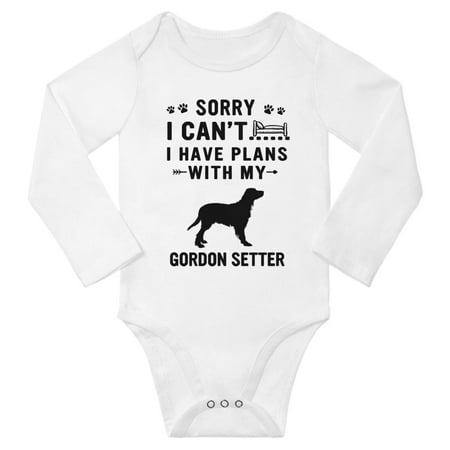 Sorry I Can t I Have Plans With My Gordon Setter Baby Long Sleeve Jumpsuits (White 12-18 Months)
Sorry I Can t I Have Plans With My Gordon Setter Baby Long Sleeve Jumpsuits (White 12-18 Months)