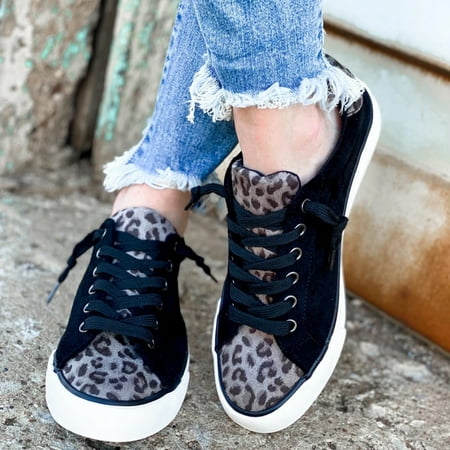 FITORON Women s Sneakers- Fashion Casual Round Toe Cloth Leopard Lace Up Flat Sport Shoes Black 39
FITORON Women s Sneakers- Fashion Casual Round Toe Cloth Leopard Lace Up Flat Sport Shoes Black 39