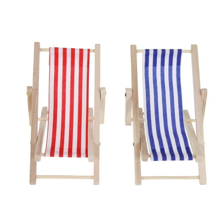 2pcs Mini Furniture Model Mini House Chair Miniature Wood Striped Beach Chair Mini House Decor Ornament Ren and Blue
2pcs Mini Furniture Model Mini House Chair Miniature Wood Striped Beach Chair Mini House Decor Ornament Ren and Blue