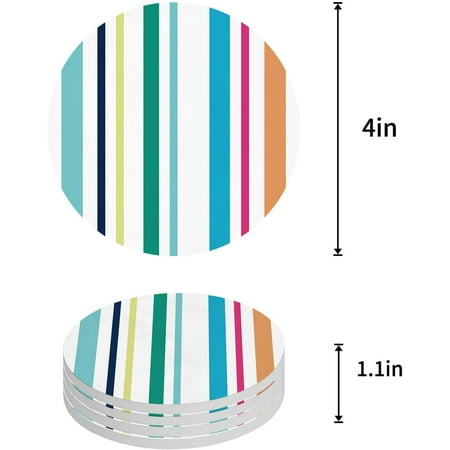 ZHANZZK Simple Style Color Stripes Set of 6 Round Coaster for Drinks Absorbent Ceramic Stone Coasters Cup Mat with Cork Base for Home Kitchen Room Coffee Table Bar Decor
ZHANZZK Simple Style Color Stripes Set of 6 Round Coaster for Drinks Absorbent Ceramic Stone Coasters Cup Mat with Cork Base for Home Kitchen Room Coffee Table Bar Decor