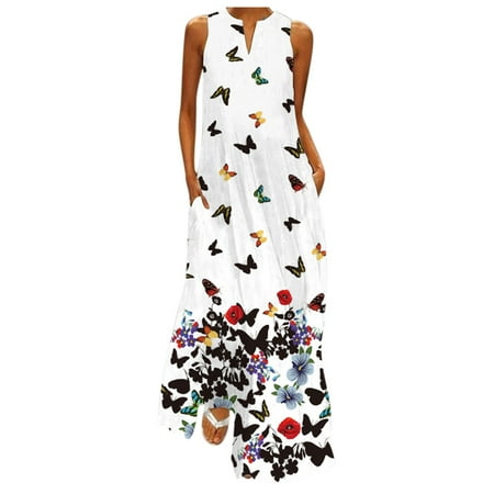 Sayhi Cami Maxi Sleeveless Party Dress V Neck With Pockets Dress Print Women Summer Shirt Pajamas for Women Dress 
Sayhi Cami Maxi Sleeveless Party Dress V Neck With Pockets Dress Print Women Summer Shirt Pajamas for Women Dress