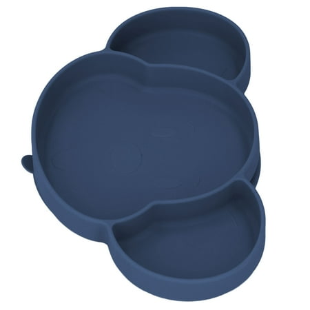 Baby Food Dish Baby Suction Plate Safe Silicone For Baby Dark Blue