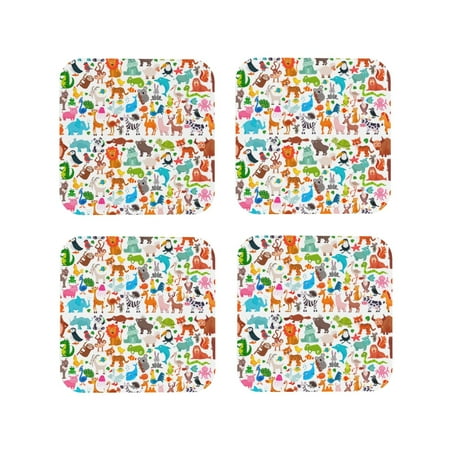 Fuzoiu Animals Print Leather Coasters Set Drink Coasters Set of 4 for Tabletop Protection Durable PVC Coasters Home Décor and Housewarming Gift-Square
Fuzoiu Animals Print Leather Coasters Set Drink Coasters Set of 4 for Tabletop Protection Durable PVC Coasters Home Décor and Housewarming Gift-Square