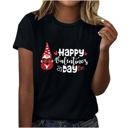 Mrat Short Sleeve Round-Neck Blouses & Shirts Womens Casual Tops Adult Fashion Short Sleeve Round Neck Valentine s Day Print Casual Blouse T-Shirt Tops Shirt Corset Tops For Female Soft
Mrat Short Sleeve Round-Neck Blouses & Shirts Womens Casual Tops Adult Fashion Short Sleeve Round Neck Valentine s Day Print Casual Blouse T-Shirt Tops Shirt Corset Tops For Female Soft