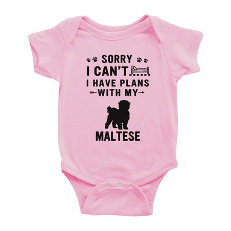 Sorry I Can t I Have Plans With My Maltese Love Pet Dog Cute Baby Jumpsuits (Pink 12-18 Months)
Sorry I Can t I Have Plans With My Maltese Love Pet Dog Cute Baby Jumpsuits (Pink 12-18 Months)